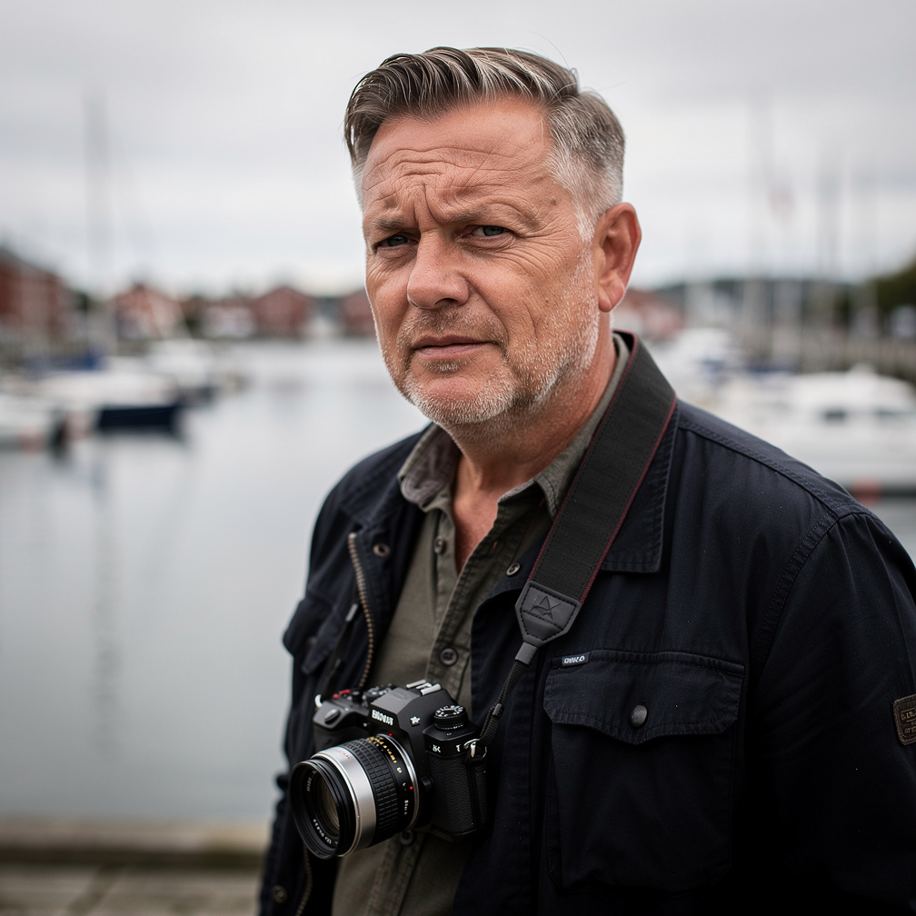 Portrait of the founder of a documentary photography blog