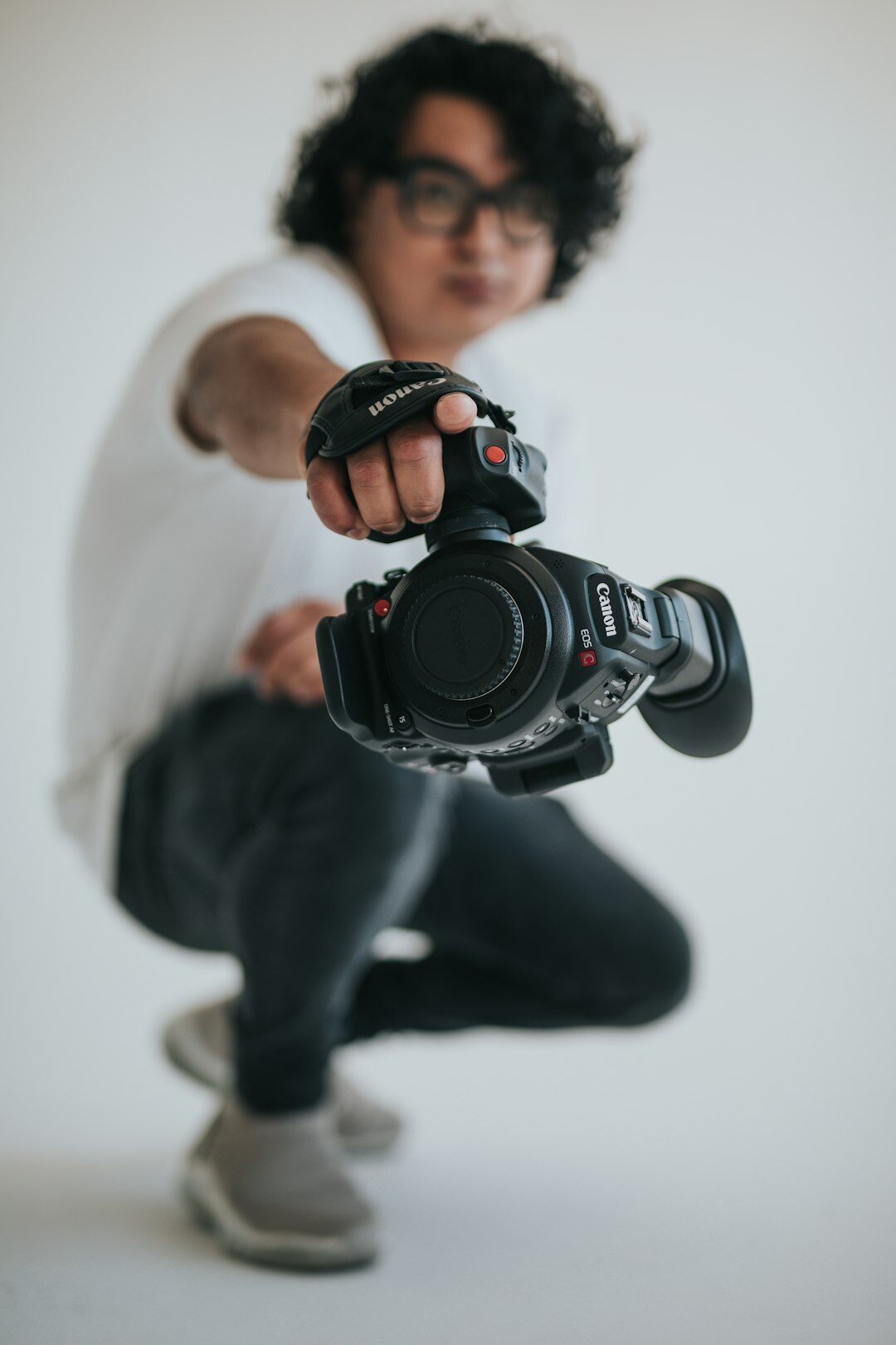 Portrait of a male videographer